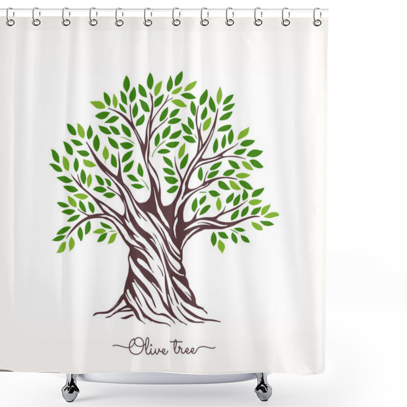 Personality  Hand-drawn Olive Sketch Shower Curtains