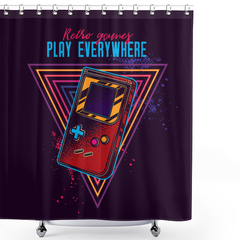 Personality  Retro_portable_game Shower Curtains