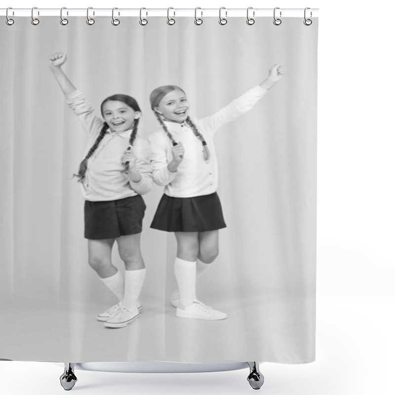 Personality  Friendly Relationship. Friendship Goals. Cute School Girls Classmates. My Dear Friend. First School Day. Sisterhood And Friendship. Cheerful Mood Concept. School Friendship. Support And Friendship Shower Curtains