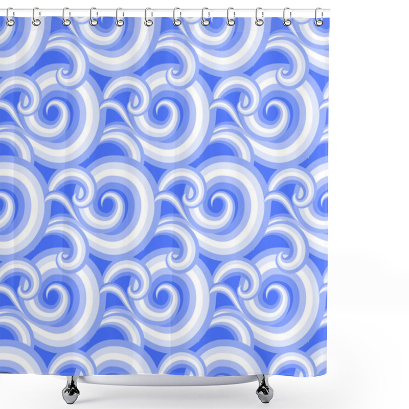 Personality  Vector Seamless Pattern With Curls And Swirls Shower Curtains