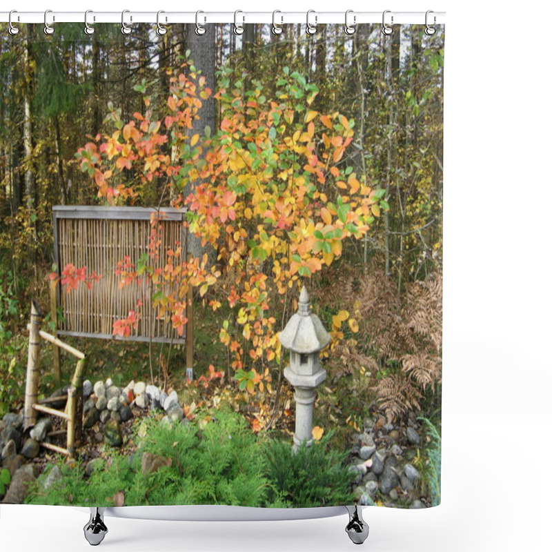 Personality  Fragment Of Japanese Garden Shower Curtains