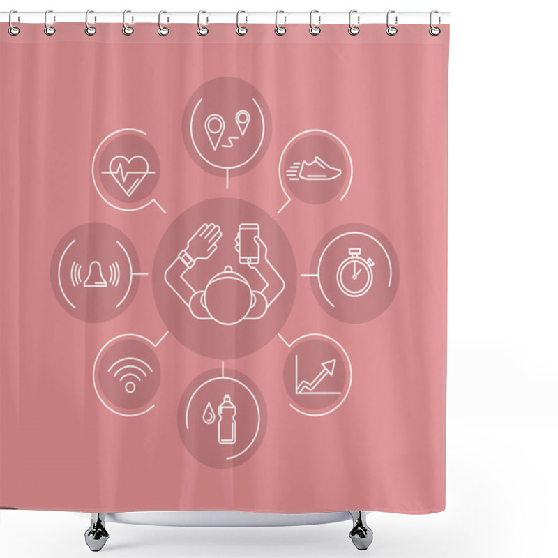 Personality  Fitness Tracker 05  Shower Curtains