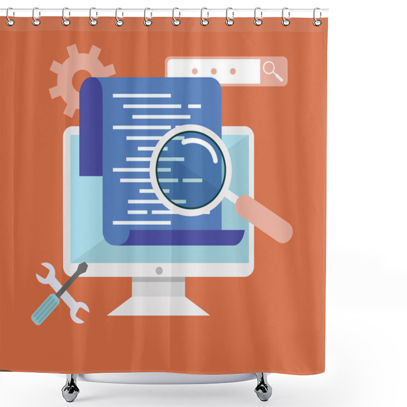 Personality  App Development And Code Optimization Shower Curtains