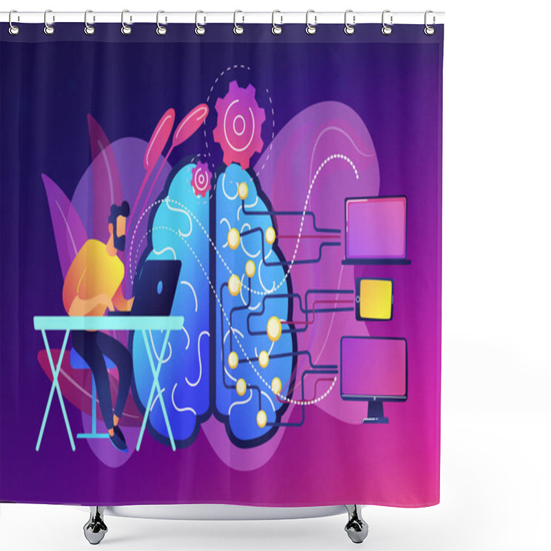 Personality  Artificial Intelligence Concept Vector Illustration. Shower Curtains