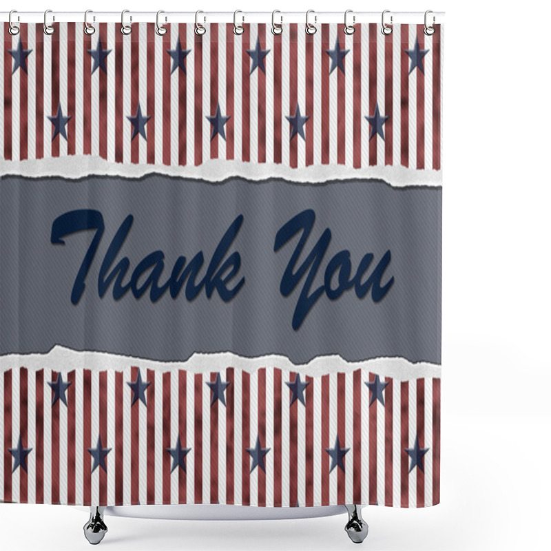 Personality  Patriotic Thank You Shower Curtains