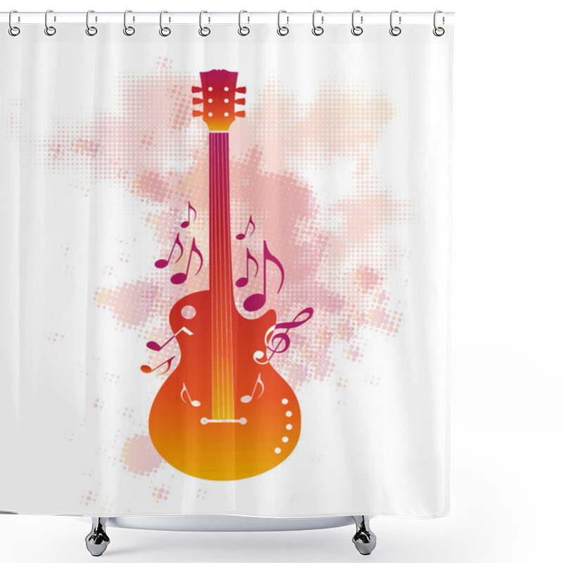 Personality  Abstract Musical Background Shower Curtains