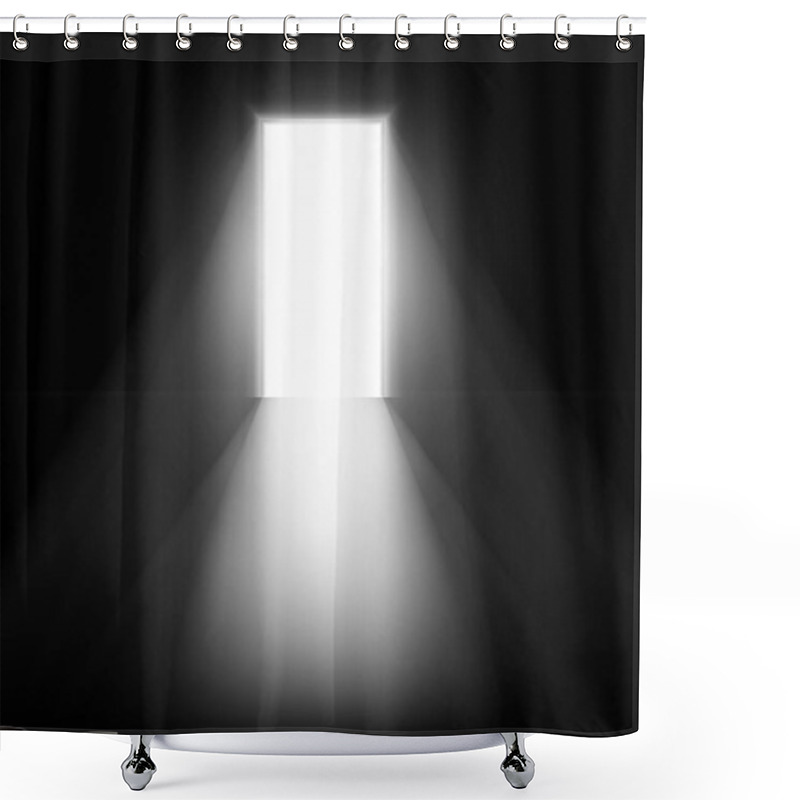 Personality  Double Open Door. Shower Curtains