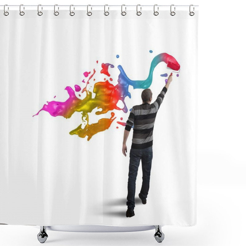 Personality  Open Creativity In The Business Shower Curtains