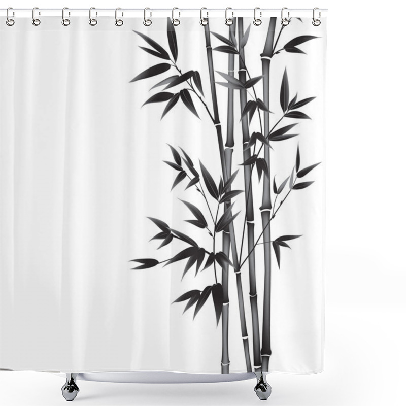 Personality  Ink Paint Bamboo. Shower Curtains