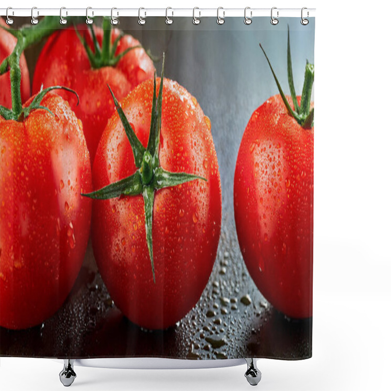 Personality  Overhead Shot Of Tomatoes Shower Curtains