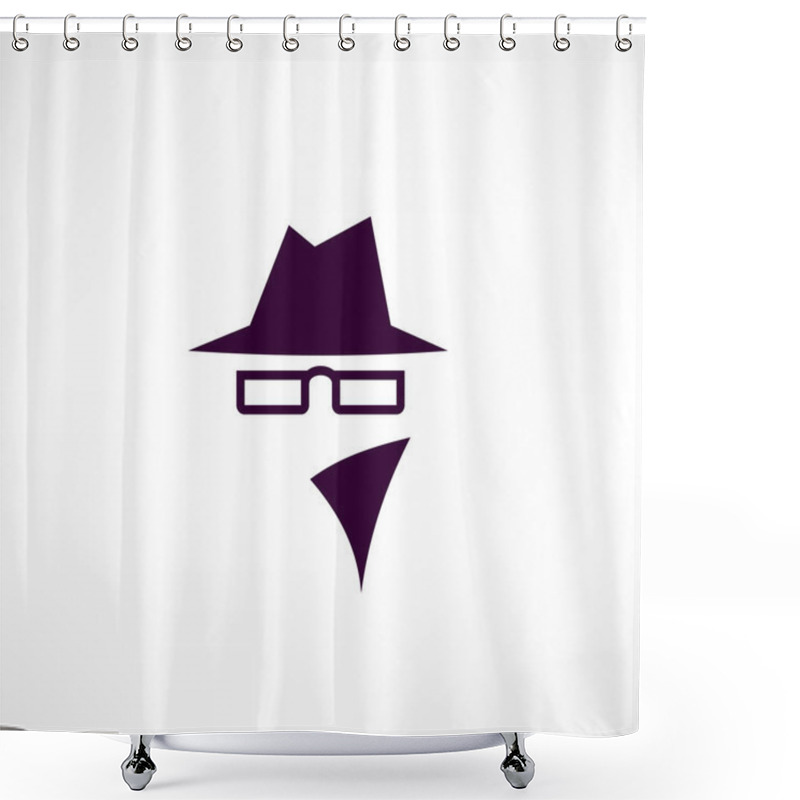 Personality  Man In Suit Icon Shower Curtains