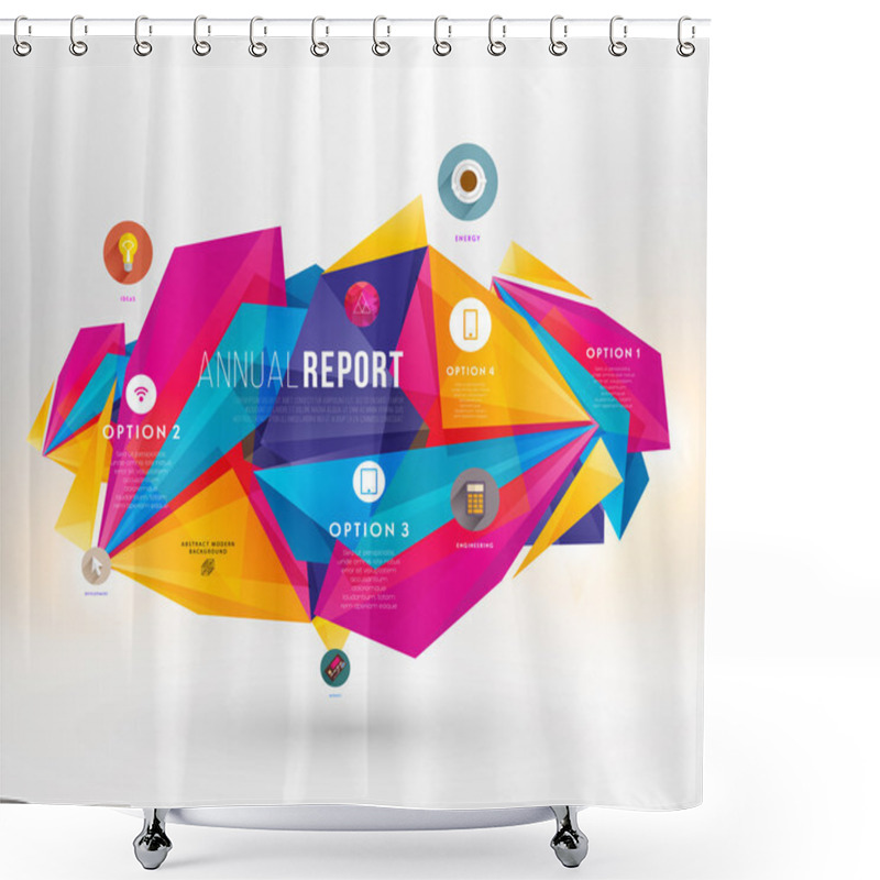 Personality  Abstract Geometric Background Shower Curtains