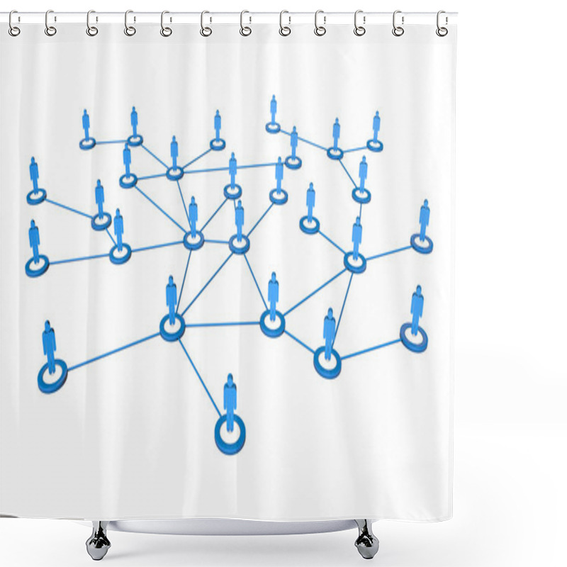 Personality  Business Network Connections Shower Curtains