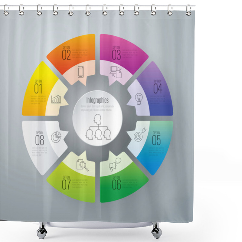 Personality  Infographics Design Template  Shower Curtains