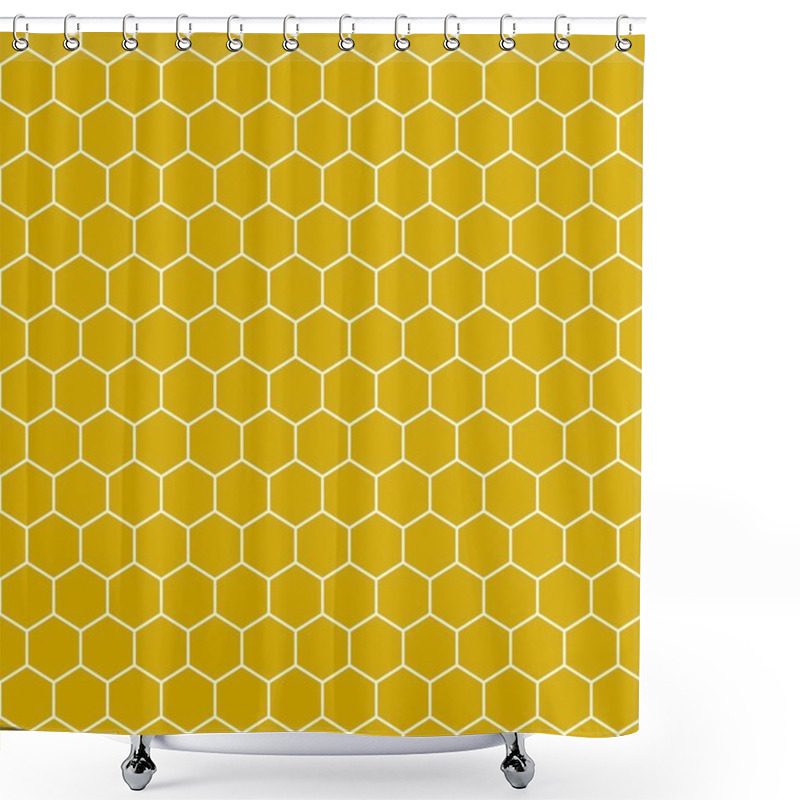 Personality  Seamless Hexagonal Background Shower Curtains