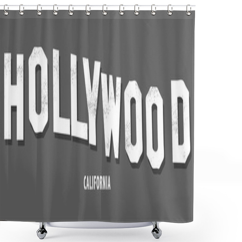 Personality  Lettering Of Hollywood, California Shower Curtains