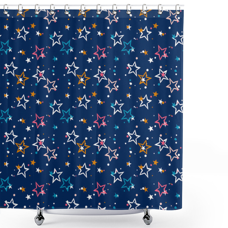 Personality  Pattern With Stars Shower Curtains