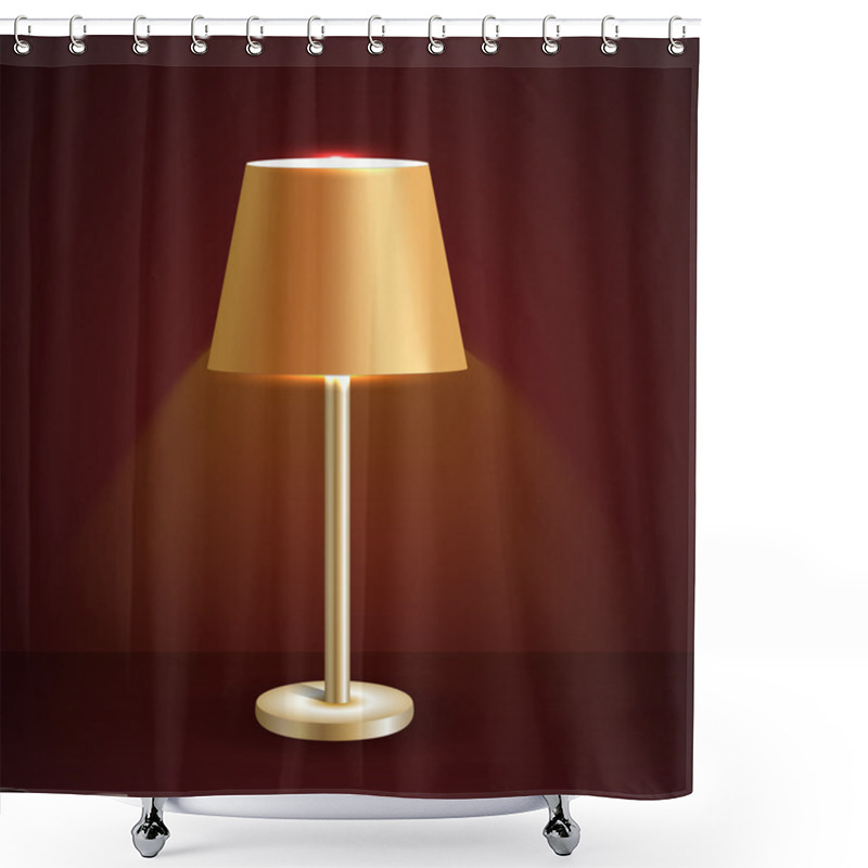 Personality  Vector Table Lamp. Vector Illustration. Shower Curtains