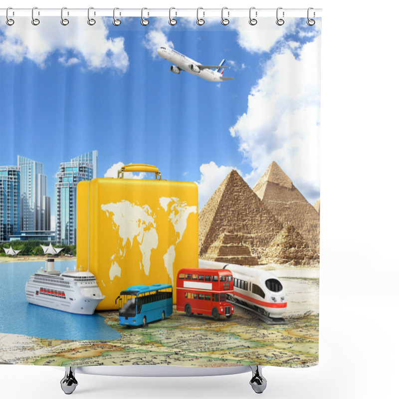 Personality  Trip To World. Travel To World. Vacation. Road Trip. Tourism. Ye Shower Curtains