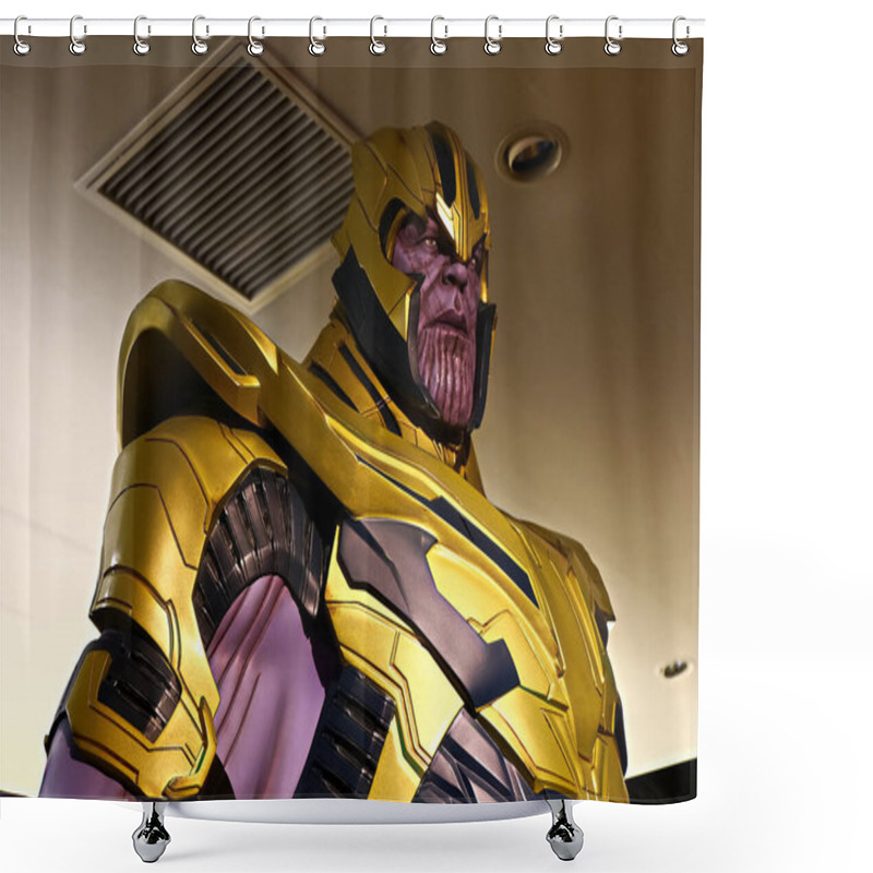 Personality  Osaka,Japan - Aug 25, 2020 :  Thanos Full Armor Suit Action Figure Show For Promote Avengers Endgame Movie Shower Curtains