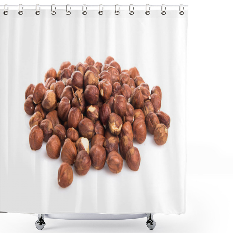 Personality  Dried Fruits Over White Background Shower Curtains