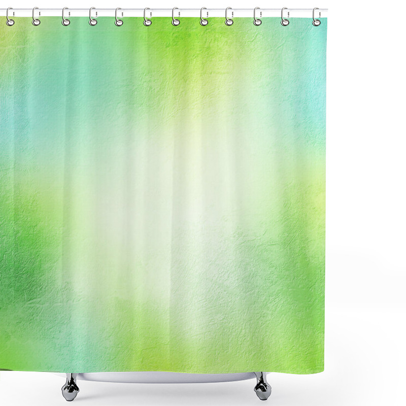 Personality  Textured Background In Blue And Green Shower Curtains