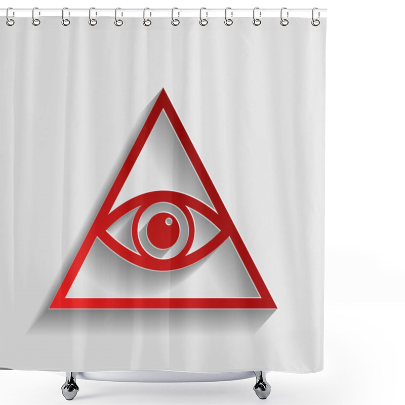 Personality  All Seeing Eye Pyramid Symbol Shower Curtains