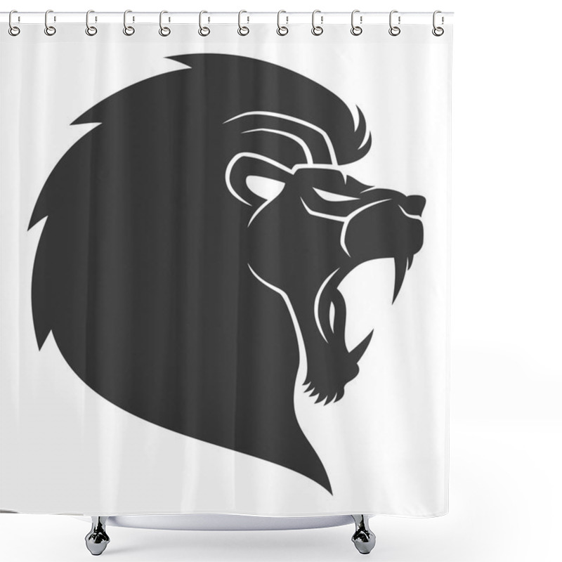 Personality  Vector Sign. Lion. Shower Curtains