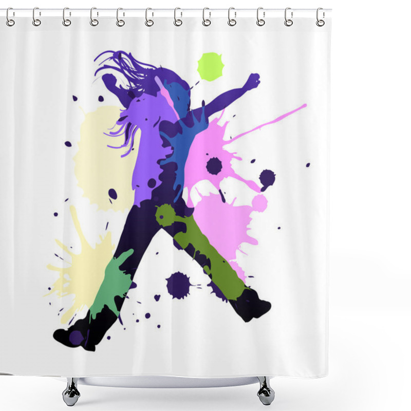 Personality  Splash Dance Shower Curtains