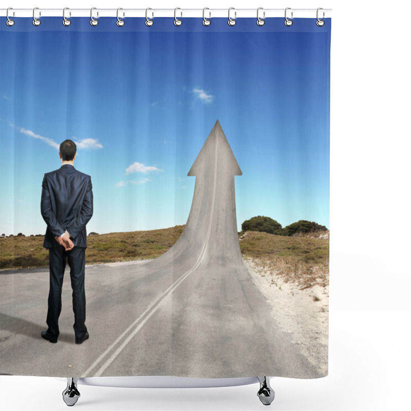 Personality  Concept Of The Road To Success Shower Curtains