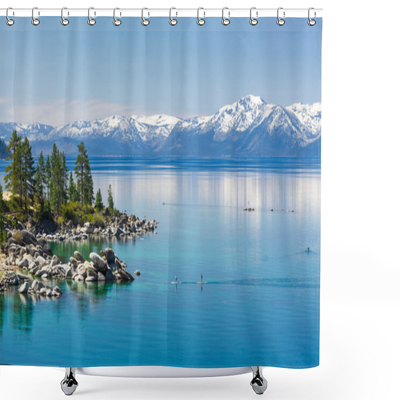 Personality  Paddle Boarding Lake Tahoe Shower Curtains