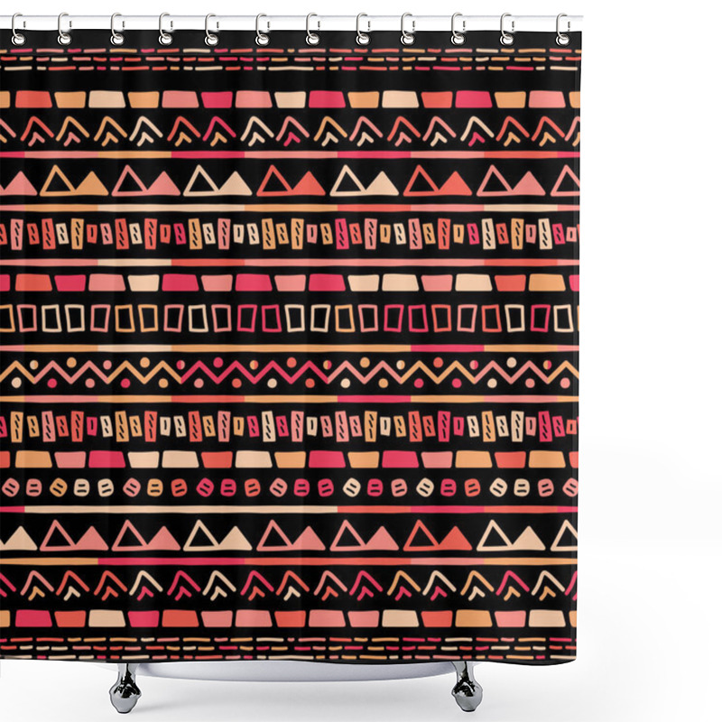 Personality  Ikat Geometric Stripe Pattern. Tribal Ethnic Theme Shower Curtains