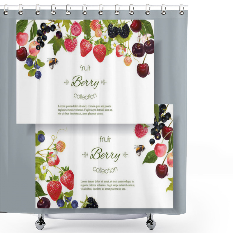 Personality  Berry Mix Banners Shower Curtains