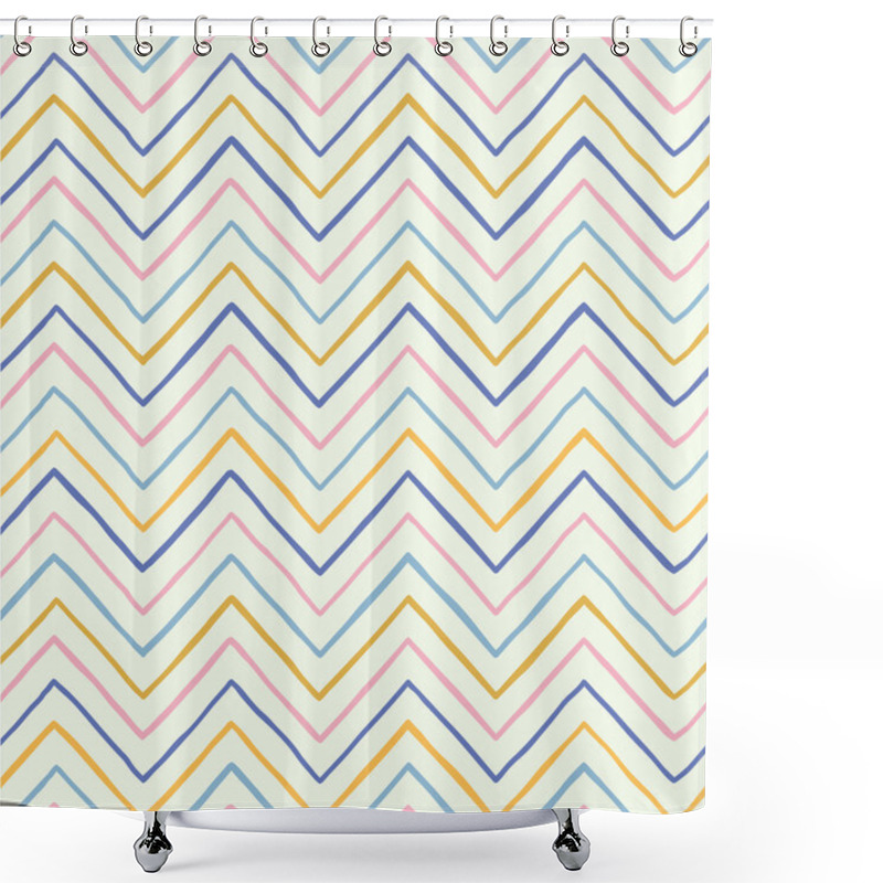 Personality  Elegant Zigzag Seamless Pattern Shower Curtains