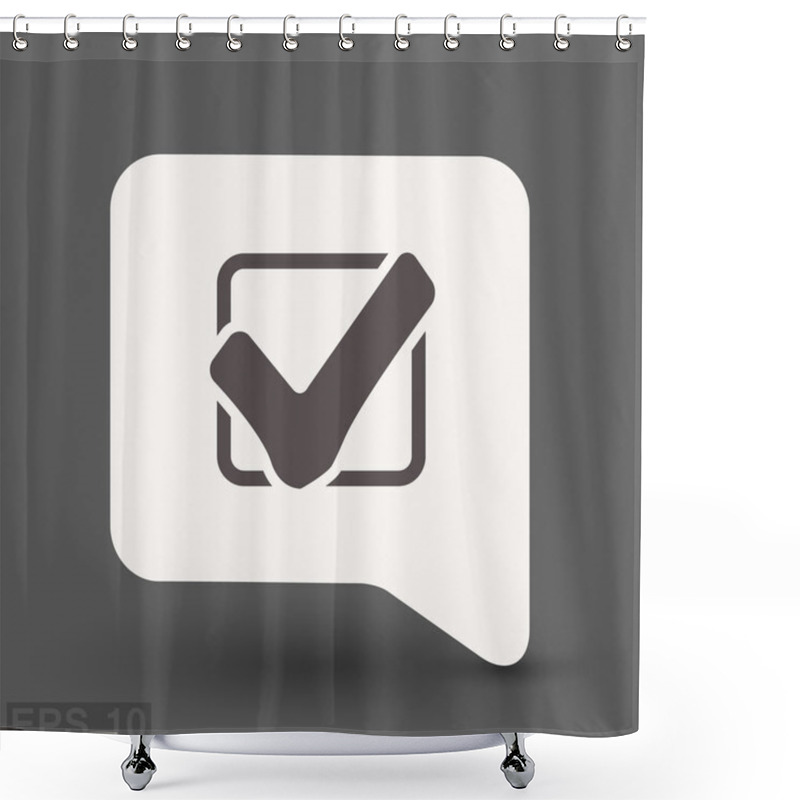 Personality  Pictograph Of Check Mark Shower Curtains