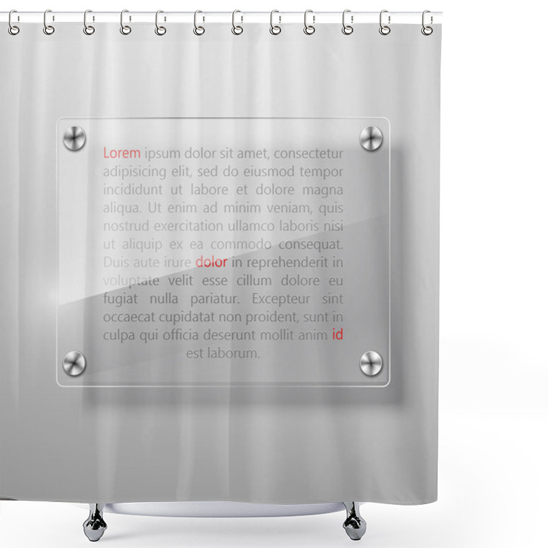 Personality  Glass Framework. Shower Curtains