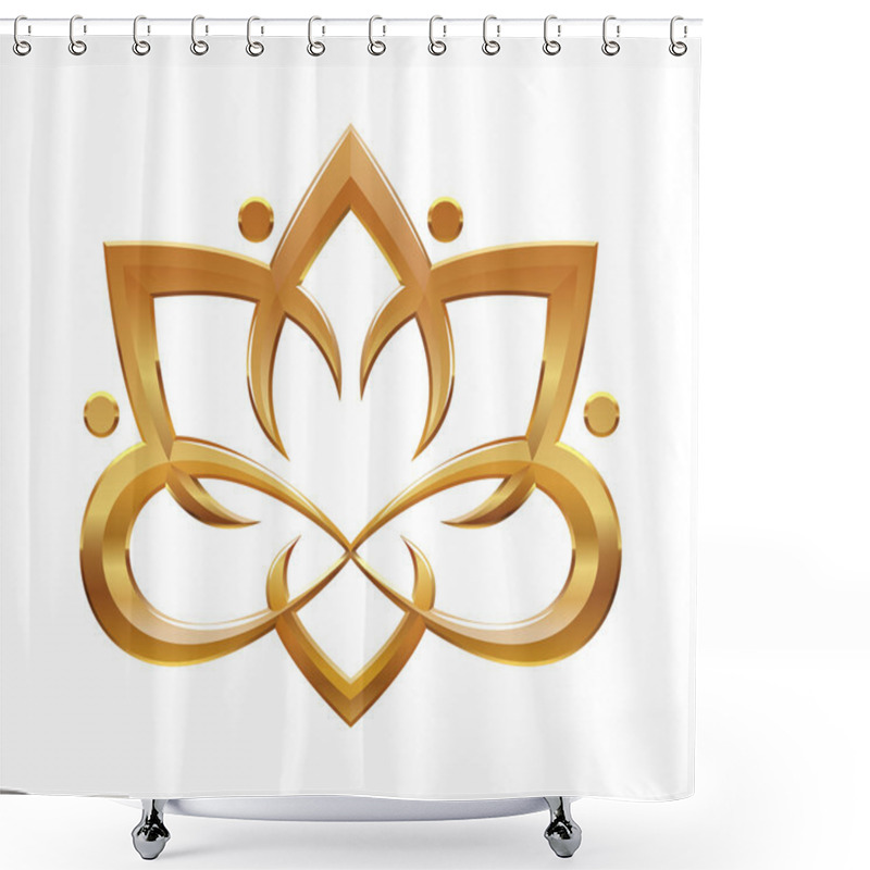 Personality  Lotus Flower Abstract Symbol Shower Curtains