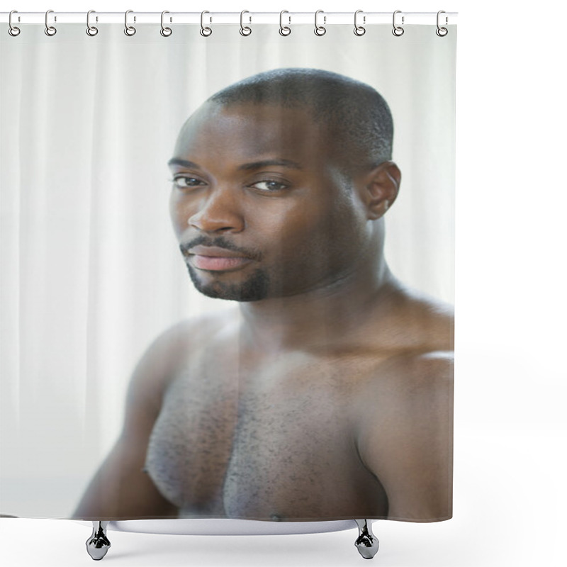 Personality  Male Portrait Shower Curtains