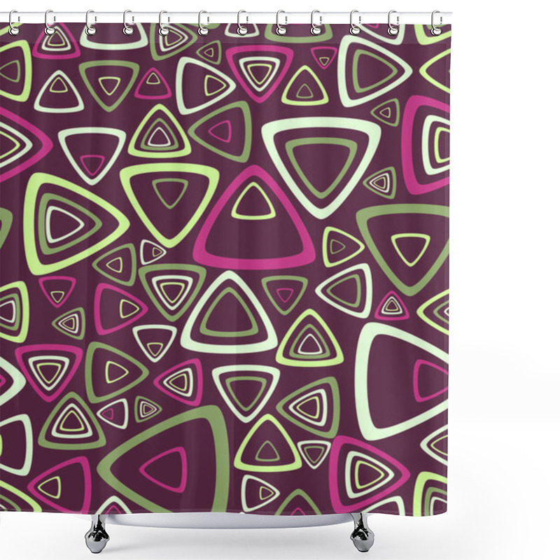 Personality  Background With Triangles Shower Curtains