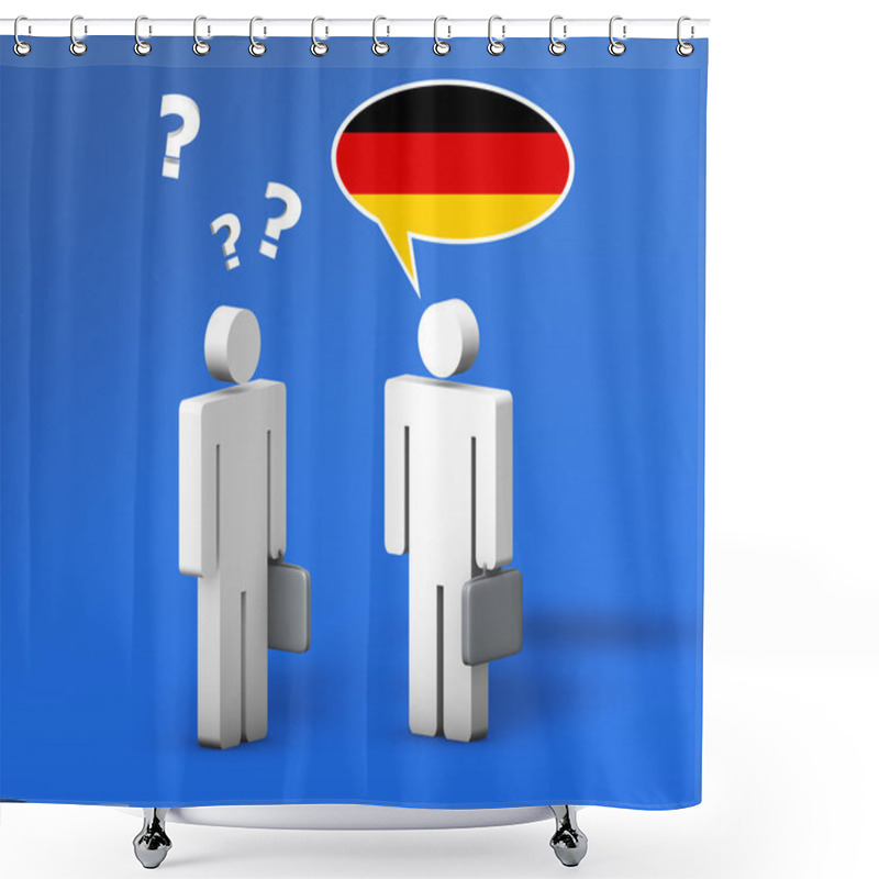 Personality  Business German Chat Shower Curtains