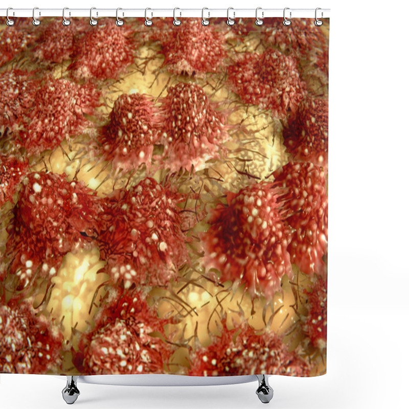 Personality  Dividing Cancer Cells Illustration Shower Curtains