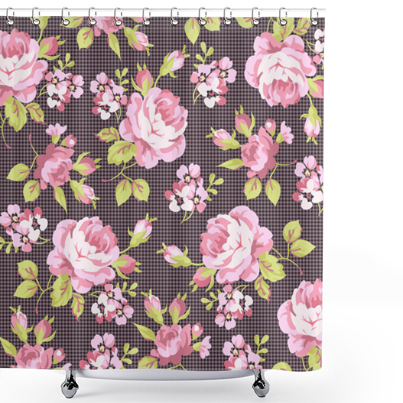 Personality  Pattern With Yellow And Pink Roses Shower Curtains