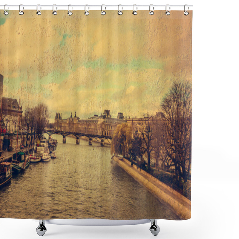 Personality  Seine River In Paris Shower Curtains