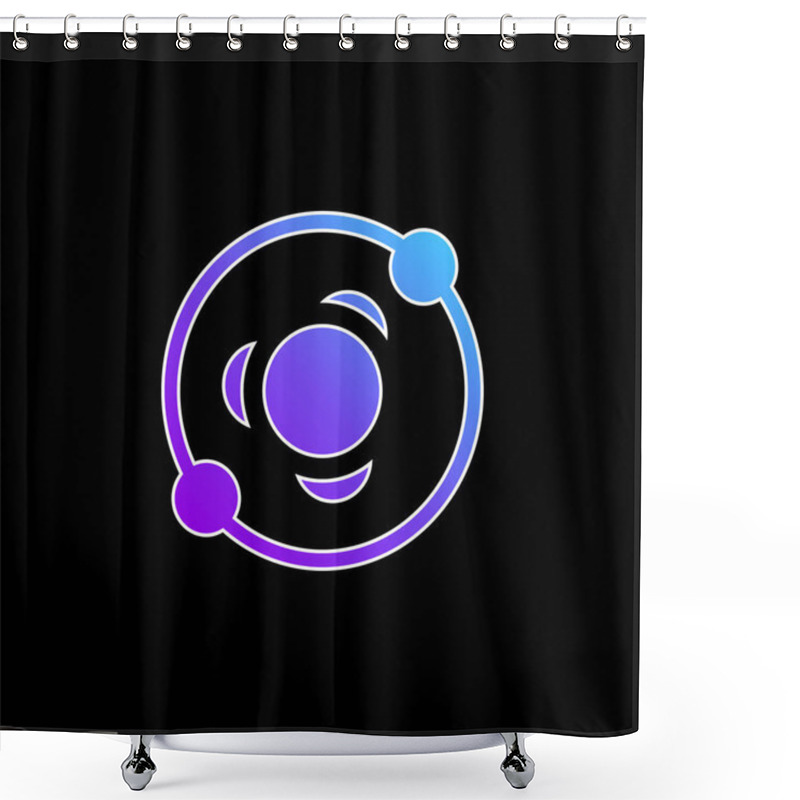 Personality  Atomic Structure Blue Gradient Vector Icon Shower Curtains