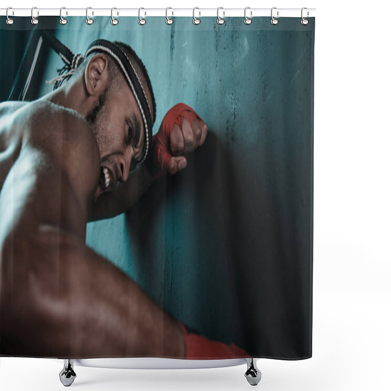 Personality  Muay Thai Athlete Shower Curtains