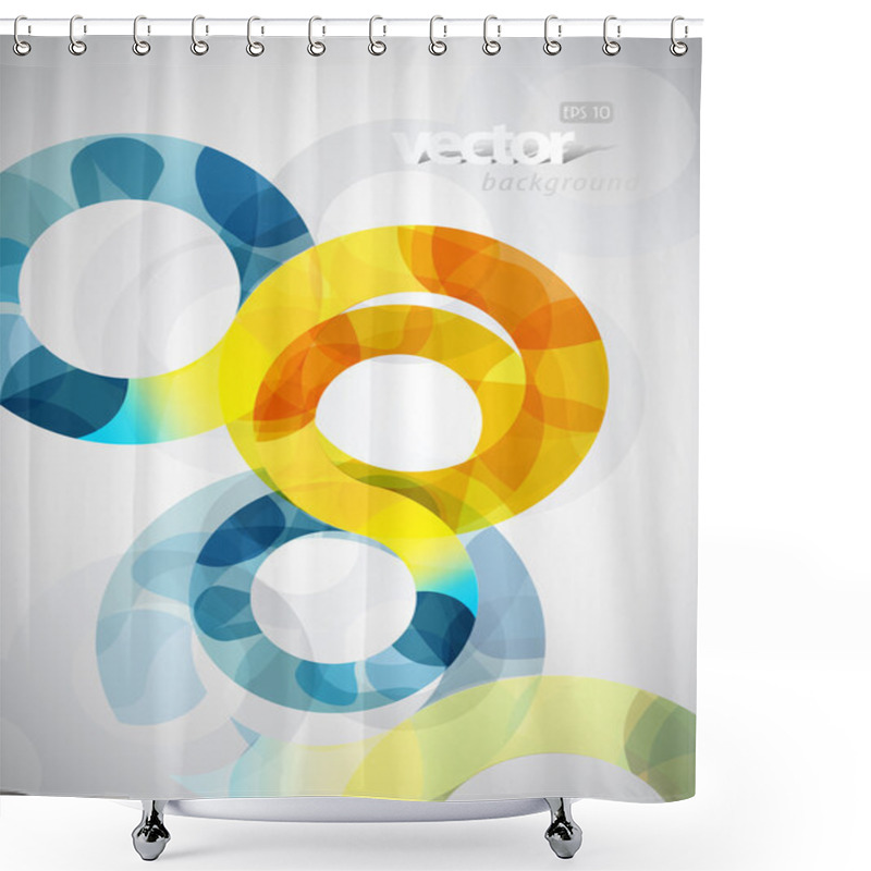 Personality  Abstract Illustration With Circles. Shower Curtains