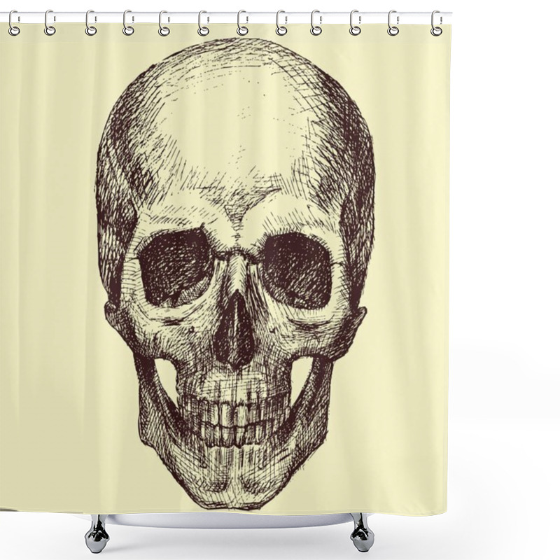 Personality  Vector Skull Shower Curtains