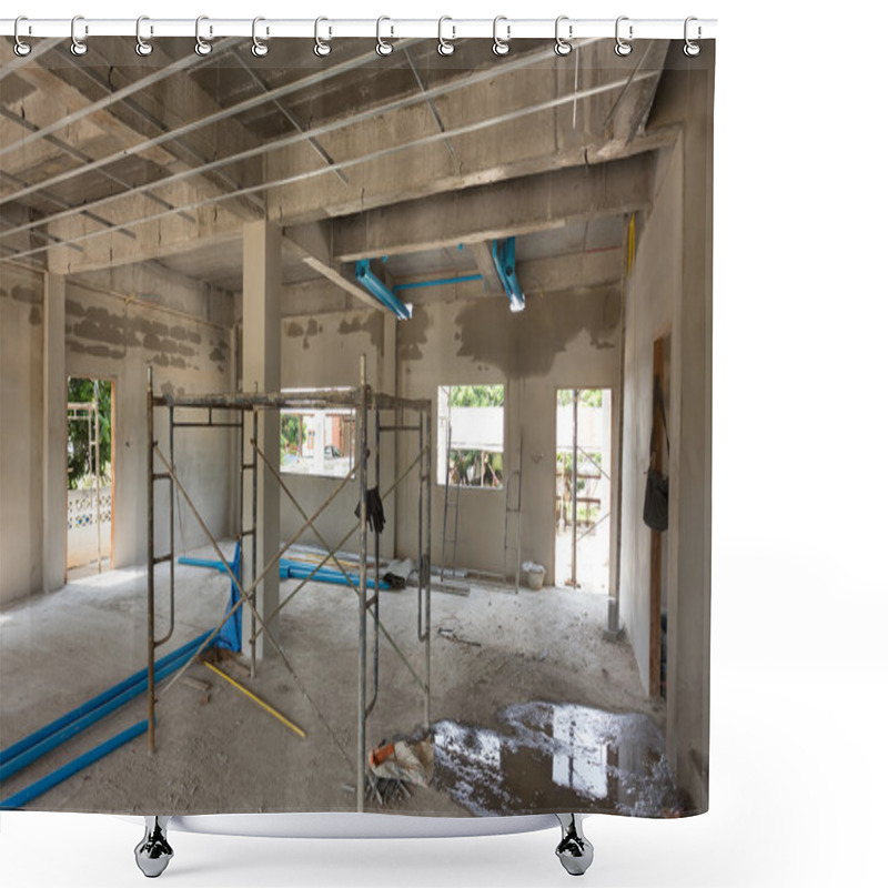 Personality  Construction Site Building Shower Curtains