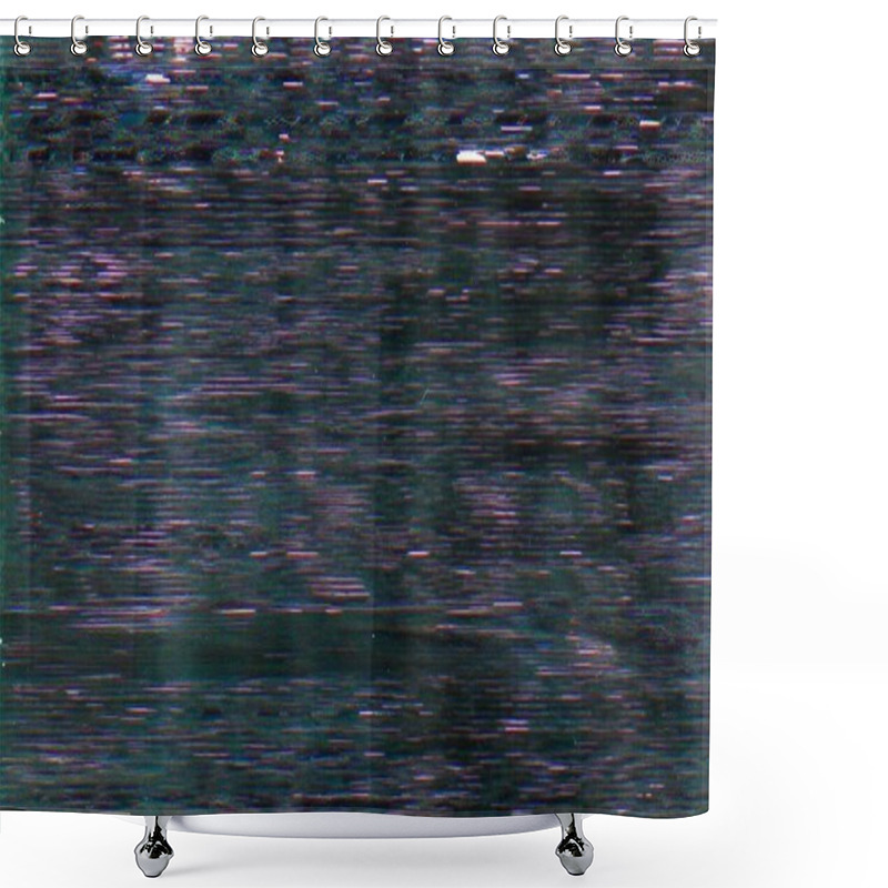 Personality  Glitch Background Screen Damage Dark Noise Texture Shower Curtains