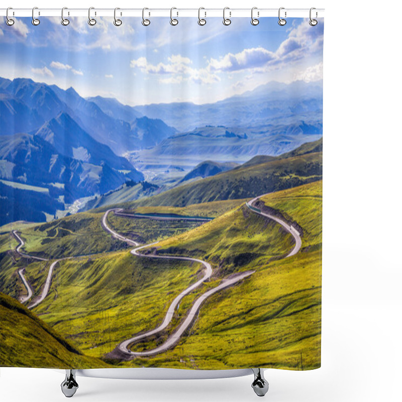 Personality  The Rugged Mountain Road. Shower Curtains